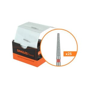 Meisinger FG #847RF-016 Fine Diamond Bur, Round Edge Tapered (Modified Shoulder), 1.6mm Head, 8mm Working Length, Friction Grip, 5/Pk thumbnail 6