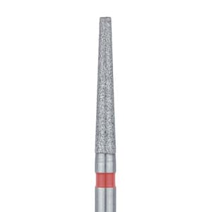 Meisinger 848F-016-FG Fine Diamond Bur, Flat End Taper, Friction Grip, 1.6 mm Head Diameter, 10 mm Working Length, Red Ring, 5/Pkg thumbnail 6
