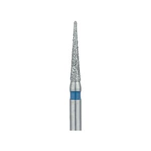 Meisinger 858-014-SS Diamond Bur, Needle Shape, Medium Grit, Blue Ring, 1.4 mm Head Diameter, 8.0 mm Head Length, Friction Grip Short Shank, 5/Pkg thumbnail 6
