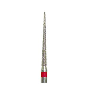 Meisinger FG #859LF.010 Fine Needle-Shaped Interproximal Reduction Diamond Bur, 1.0 mm Head, 12 mm Working Length, Red Ring, 5/Pk thumbnail 6