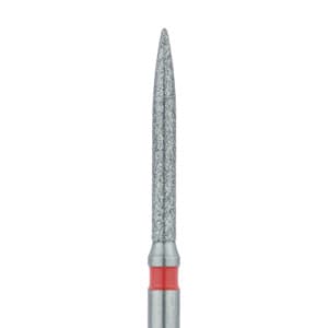 Meisinger Multi-Use Diamond Bur, FG, Long Flame, #863F, 1.2 mm, Fine (Red), 5/Pk, 863F-012-FG thumbnail 7