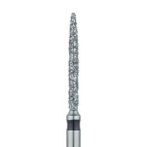 Meisinger 863H-012-FG Diamond Bur, Super Coarse, Black, Long Flame, Friction Grip, 1.2 mm Head Diameter, 10 mm Head Length, 5/Pkg thumbnail 6