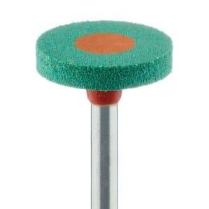 Meisinger #9749-110 Ceramic Polisher Wheel, Coarse Green/Orange, Right Angle, 11.0mm, Pack of 2 thumbnail 4