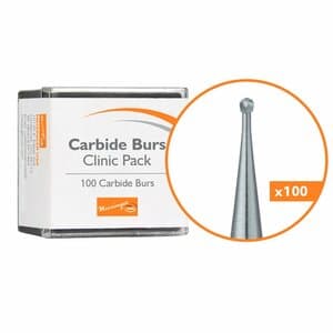 Meisinger Tungsten Carbide Bur, HM 1 Round RA, Size #2, 1.0 mm Diameter, 100/Pkg, C0002RA thumbnail 5