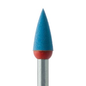Meisinger RA #DCA04.040 Zirconia Pre-Polisher, Flame/Point Shape, Diamond Impregnated, Blue/Orange, 4.0mm Head, 13mm Working Length, 2/Pk thumbnail 5