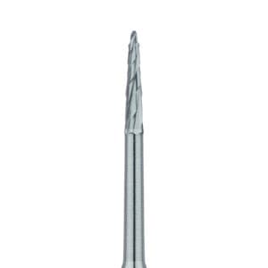 Meisinger HM254LE-012 FG Special Oral Surgical Carbide Bur, Tapered Point, 1.2mm Head, 6mm Working Length, 2/Pk thumbnail 2