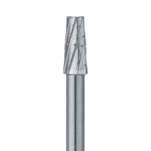 Meisinger HM33 Tungsten Carbide Bur #703, Tapered Fissure, Flat End, X-Cut, Friction Grip Extra Long (FGXL), 2.1 mm Diameter, 25 mm Shank, 5/Pkg, HM33-021-SU thumbnail 4