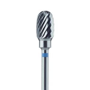 Meisinger HM73-060-HP Laboratory Tungsten Carbide Bur, Acrylic Egg (Football) Shape, Medium, Plain Cut, 6.0 mm Head Diameter, 1 Each thumbnail 4
