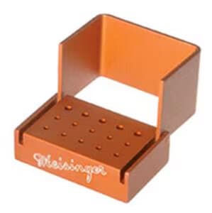 Meisinger Aluminum Bur Block, Orange, 15 Holes, 10 FG/5 RA, Sterilizable, OR100 thumbnail 2