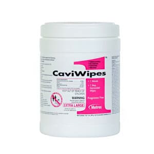 CaviWipes1 Surface Disinfectant Towelette Wipes, Extra Large, 9" x 12", 65/Canister, EPA Approved image