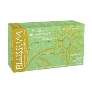 Blossom® Chloroprene Exam Gloves, Powder Free, Non-Sterile, Avocado Green, Medium, 100/Box thumbnail 2