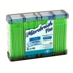 Microbrush Plus Micro-Applicators, Regular, Green, Refill, 400/Pk - Microbrush Plus Refill Reg Green (400) - Image 1