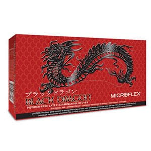 Black Dragon Powder-Free Latex Exam Gloves, Small, Black, 100/Box, BD-100L thumbnail 4