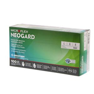 Microflex Neogard Chloroprene Powder-Free Exam Gloves, Green, Large, 100/Box, C523 thumbnail 13