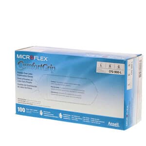 ComfortGrip™ Powder-Free Latex Exam Gloves, Large, Natural, Textured, 100/Box, CFG-900-L thumbnail 11