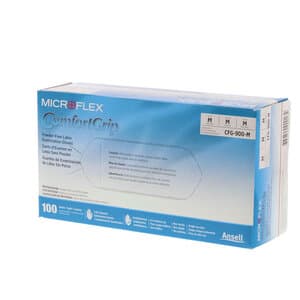 Microflex ComfortGrip CFG-900 Latex Exam Gloves, Powder-Free, Textured, Medium, Natural, 100/Box, CFG-900-M thumbnail 11