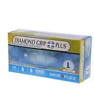 Microflex Diamond Grip Plus DGP-350 Powder-Free Latex Exam Gloves, Large, Natural, 100/Box, DGP-350-L thumbnail 12