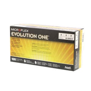 Evolution One EV-2050 Latex Examination Gloves, Powder-Free, Textured, Non-Sterile, Medium, Beige, 100/Box thumbnail 4