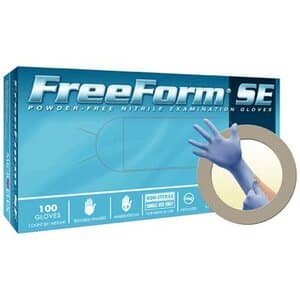 Microflex FreeForm SE Powder-Free Nitrile Exam Gloves, X-Small, Blue, 100/Box, FFS-700-XS thumbnail 9