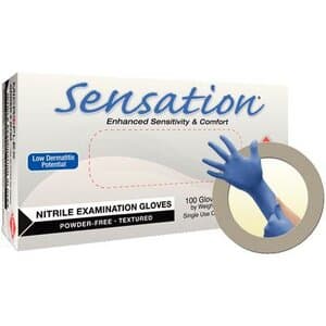 Sensation® Nitrile Powder-Free Exam Gloves, Blue, Extra Large, 100/Box, N734 thumbnail 10