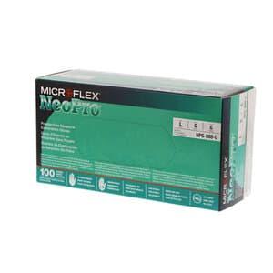 Microflex NeoPro Neoprene Exam Gloves, Powder Free, Latex Free, Green, Large, 100/Box, NPG-888-L thumbnail 13