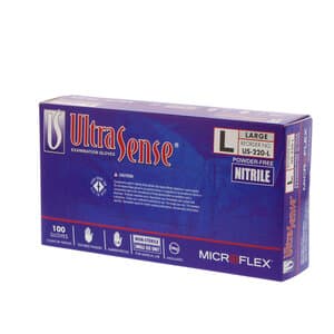 UltraSense US-220 Nitrile Exam Gloves, Powder-Free, Latex-Free, Textured, Blue, Large, 100/Box thumbnail 11