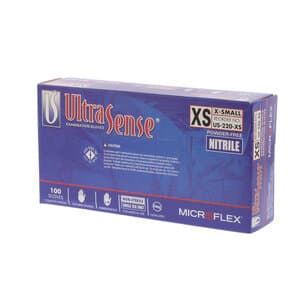 UltraSense US-220 Nitrile Exam Gloves, Powder Free, Latex Free, Blue, Extra Small, 100/Box thumbnail 11