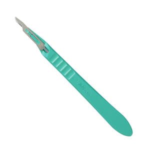 Miltex Disposable Sterile Scalpel, #15 Stainless Steel Blade, Safety Sleeve, 10/Box, 4-415 thumbnail 11