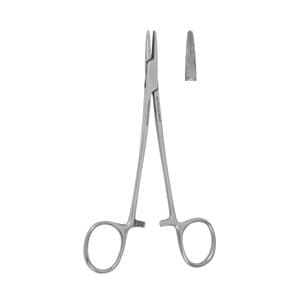 Vantage® Baumgartner Needle Holder, 5-1/2", Serrated Jaw, Straight Tip, Stainless Steel, Ring Handle, 1/Pkg thumbnail 3