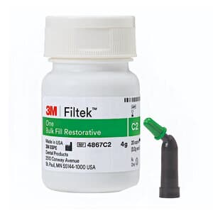 3M Filtek One Bulk Fill Posterior Restorative, Shade C2, 0.2 g Capsules, Pack of 20 - FILTEK ONE BULK FILL 0.2G CAPSULES C2 PK/20 - Image 1