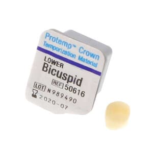 Protemp Crown Temporization Material, Adult Refill, Lower Bicuspid, Universal Shade, 5/Pk, 50616 thumbnail 15