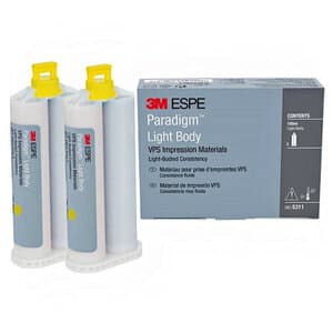 3M Paradigm Light Body VPS Impression Material Refill, 50 mL Cartridges, Pack of 2, 5311 - PARADIGM LIGHT BODY PK 2 REFILL 50 ML CART - Image 1