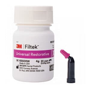 Filtek Universal Composite Restorative Capsules, Refill, XW (Extra White), 0.20 g, Pack of 20 - FILTEK UNIVERSAL CAPSULES REFILL XW PK20 - Image 1