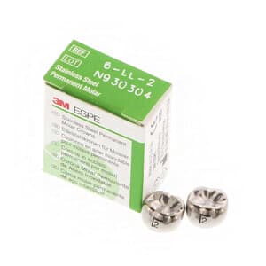 3M Stainless Steel Permanent Molar Crown, 6-LL-2, Lower Left First Permanent Molar, Size 2, 5/Box thumbnail 16