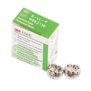 3M ESPE Stainless Steel Permanent Molar Crown, 6LL4, Lower Left First Permanent Molar, Size 4, 5/Box thumbnail 16