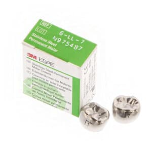3M ESPE Stainless Steel Permanent Molar Crown, Size 6LL7, Lower Left First Permanent Molar, 5/Box, 6-LL-7 thumbnail 16