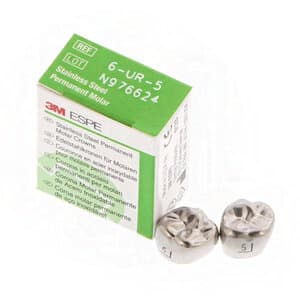3M ESPE Stainless Steel Permanent Molar Crown, 6UR5, Upper Right First Permanent Molar, Size 5, 5/Box thumbnail 18