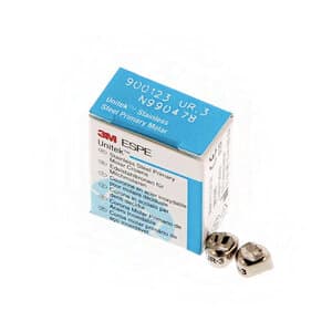 3M Unitek Stainless Steel Primary Molar Crown, Upper Right First Primary Molar, Size 3, 5/Box, 900123 thumbnail 12