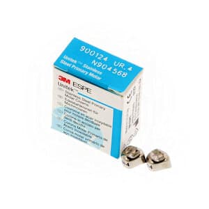 3M Unitek Stainless Steel Primary Molar Crown, Upper Right First Molar, Size 4 (UR4), 5/Box, 900124 thumbnail 11