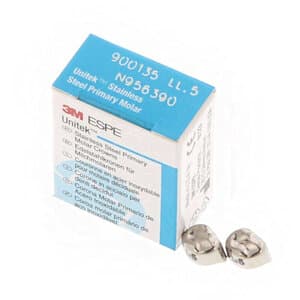 3M Unitek Stainless Steel Primary Molar Crown, Lower Left First Molar, Size 5 (LL5), 5/Box, 900135 thumbnail 11