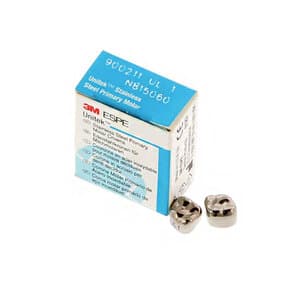3M Unitek Stainless Steel Primary Molar Crown, Second Primary Molar, Upper Left, Size 1 (UL1), 5/Pk, 900211 thumbnail 12