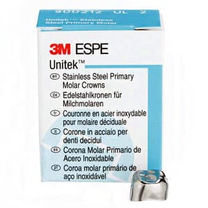 3M Unitek Stainless Steel Primary Molar Crown, Upper Left Second Primary Molar, Size 2UL2, 5/Box, 900212 thumbnail 11