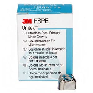 3M Unitek Stainless Steel Primary Molar Crown, Upper Left Second Primary Molar, Size 4 (2UL4/UL4), 5/Box, 900214 thumbnail 11