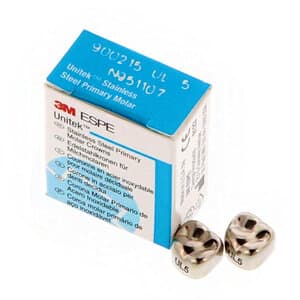 3M Unitek Stainless Steel Primary Molar Crown, Upper Left Second Primary Molar, Size 5 (UL5), 5/Box, 900215 thumbnail 11
