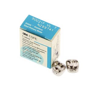 3M Unitek Stainless Steel Primary Molar Crown, Upper Left Second Primary Molar, Size 7 (UL7), 5/Box, 900217 thumbnail 11