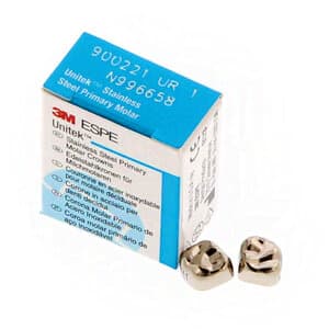 3M Unitek Stainless Steel Primary Molar Crown, Upper Right Second Primary Molar, Size 1 (UR1), 5/Box, 900221 thumbnail 11