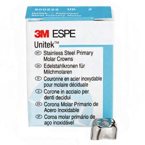 3M Unitek Stainless Steel Primary Molar Crown, Upper Right Second Primary Molar, Size 2 (2UR2), 5/Box, 900222 thumbnail 11