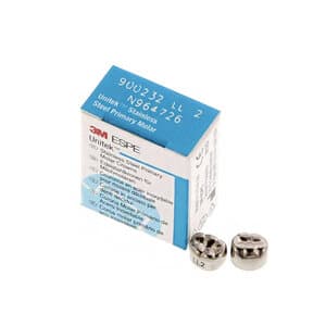 3M Unitek Stainless Steel Primary Molar Crown, Lower Left Second Primary Molar, Size 2 (2LL2), 5/Box, 900232 thumbnail 11