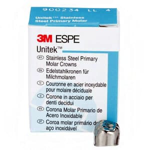 3M Unitek Stainless Steel Primary Molar Crown, Lower Left Second Primary Molar, Size 4 (LL4), 5/Box, 900234 thumbnail 11