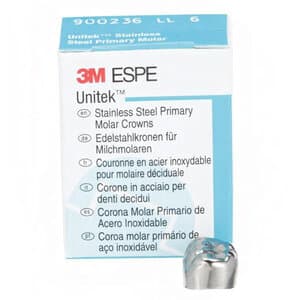 3M Unitek Stainless Steel Primary Molar Crown, Lower Left Second Primary Molar, Size 6 (2LL6), 5/Box, 900236 thumbnail 11